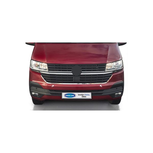 Omsa VW T6.1 Transporter 2020 ve Sonrası Krom Ön Panjur Kaput Üst Çıtası