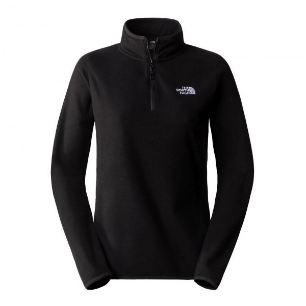 The North Face NF0A855MJK31 W 100 Glacier Yarım Fermuar Siyah Kadın Polar