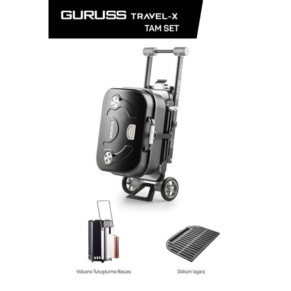 Guruss Travel-X Siyah Taşınabilir Tam Set Mangal