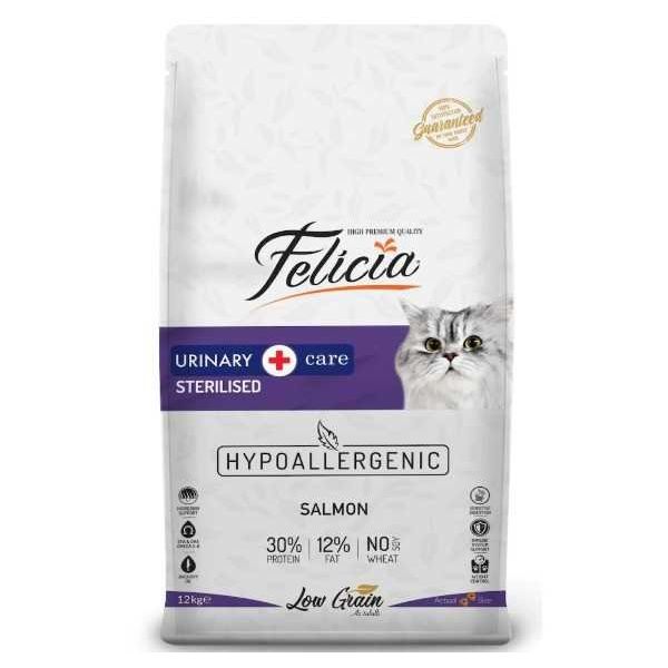Felicia Hypo-Allergenic Somonlu Sterilised 12 kg Kısır Yetişkin Az Tahıllı Kedi Maması