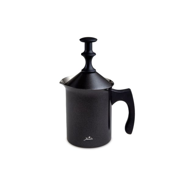 Jumbo Timeless 400 ml Venti Siyah Çelik Süt Köpürtücü