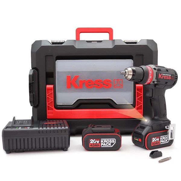 Kress KUA72.1 20 V 2x4 Ah Li-Ion Kömürsüz Şarjlı Matkap