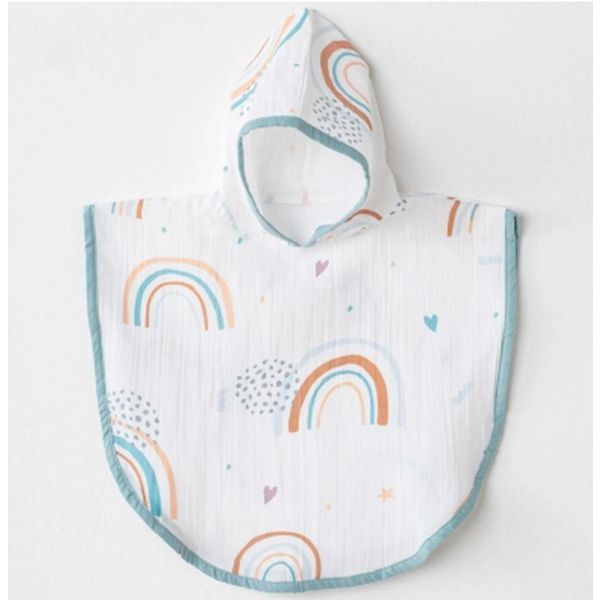 Andywawa AC23711 Baby Home Müslin Beyaz Bebek Panço