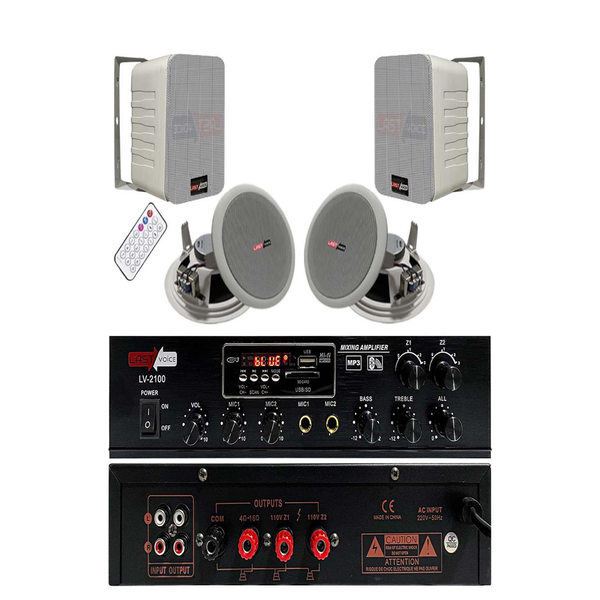 Lastvoice Double Paket-1 Anfili Duvar ve Tavan Hoparlör Seti