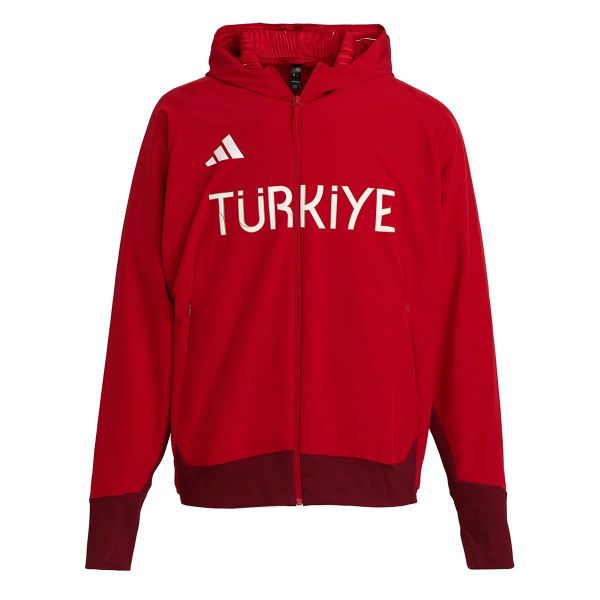 Adidas JH0782 Turkiye P FZ M Türkiye Kırmızı Erkek Antrenman Ceketi