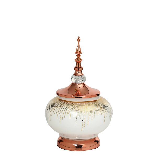 Vitale AK.JE0030 Sultan Bronz Kapaklı Vazo