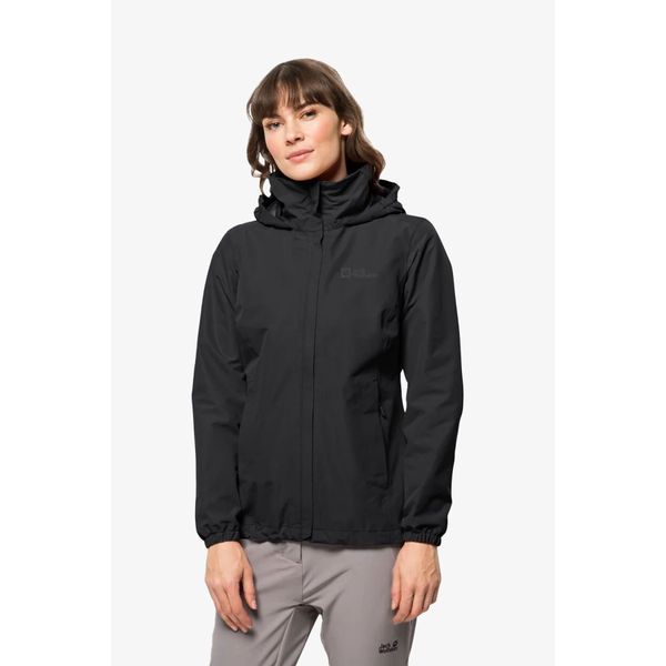 Jack Wolfskin 1111202-6000 Stormy Point 2L Siyah Outdoor Kadın Ceket