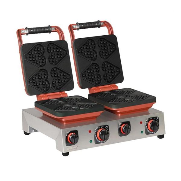 Omake WFL21.E22 Elektrikli Kalp Model Çiftli Zamanlayıcılı Waffle Makinesi