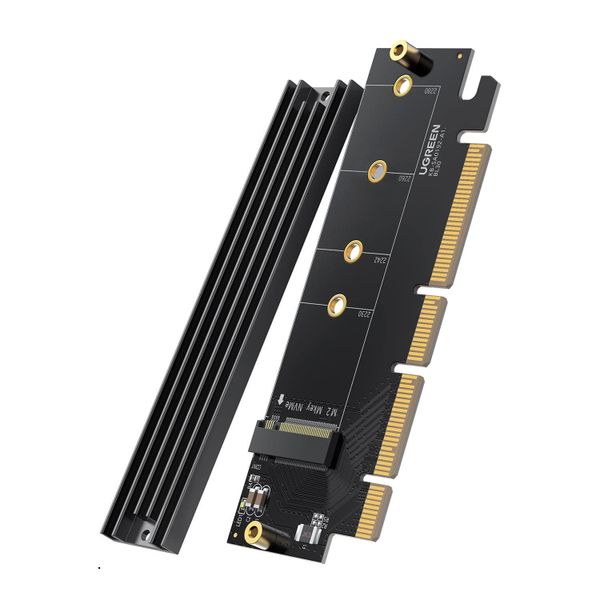 Ugreen PCIe 4.0 x4 x8 x16 Uyumlu 64 Gbps NVMe M.2 SSD Dönüştürücü Adaptör