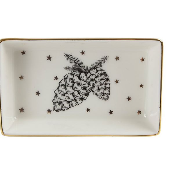 Porland Forest Pine Cone 7x11 cm 2 Adet Kahvaltı ve Meze Tabağı
