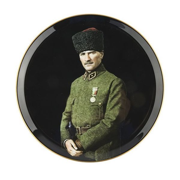 Porland Atatürk 28 cm Desen 2 Dekoratif Tabak