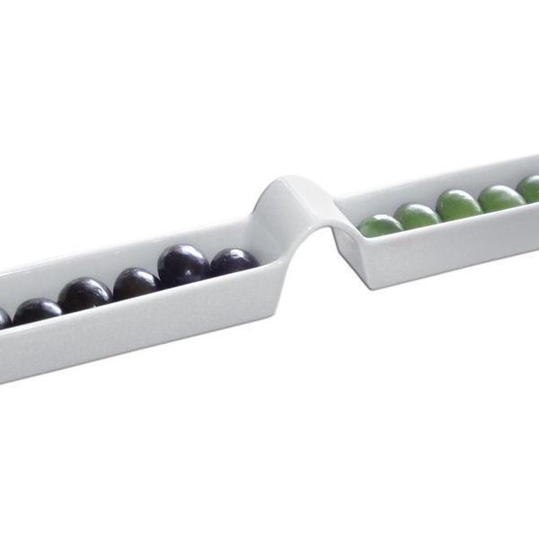 Porland 32 cm Beyaz Zeytin Tabağı