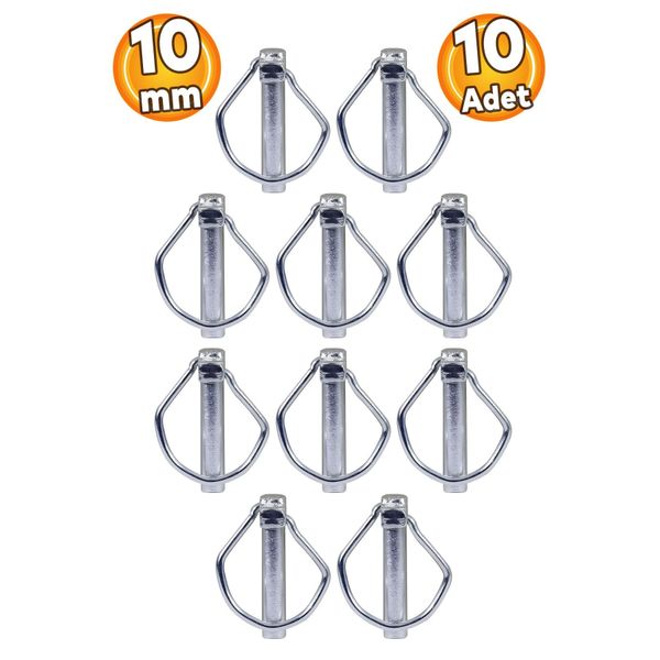 Badem10 10x10 mm Çelik Traktör Pimi