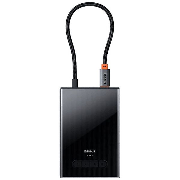 Baseus Pioneer Joy 8 in 1 Multifonksiyonal Type-C Gri Dock Station Hub