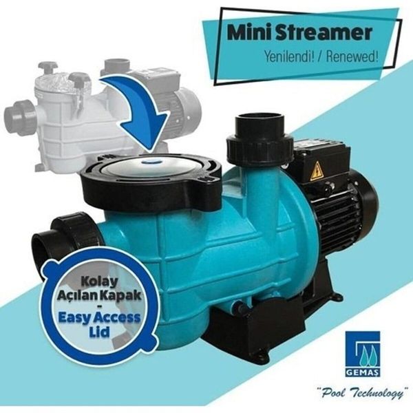 Gemaş Streamer Mini 3/4 Hp Monofaze Havuz Pompası