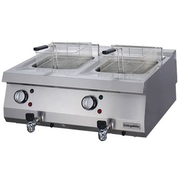 Öztiryakiler OFEI 8070 80x70x30 cm Set Üstü Elektrikli Çiftli 24 lt Isı Ayarlı Fritöz