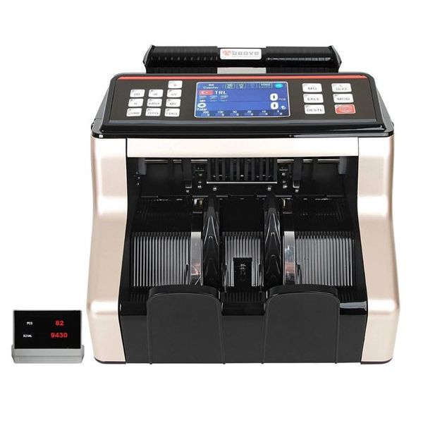 Baove GB8200G Sahte Para Yakalama Türkçe Konuşma Müşteri Ekranı Karışık Para Sayma Makinesi