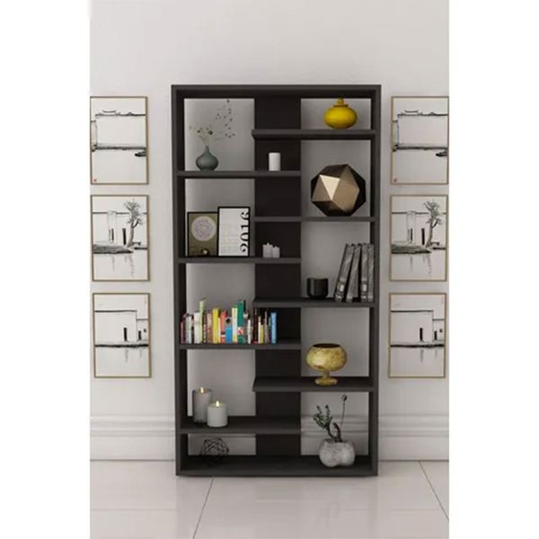 Moonlife Office Siyah Dekoratif Kitaplık
