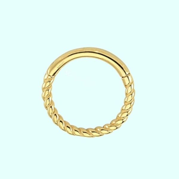 Sembol Gold Burgu 14 Ayar Altın Halka Piercing