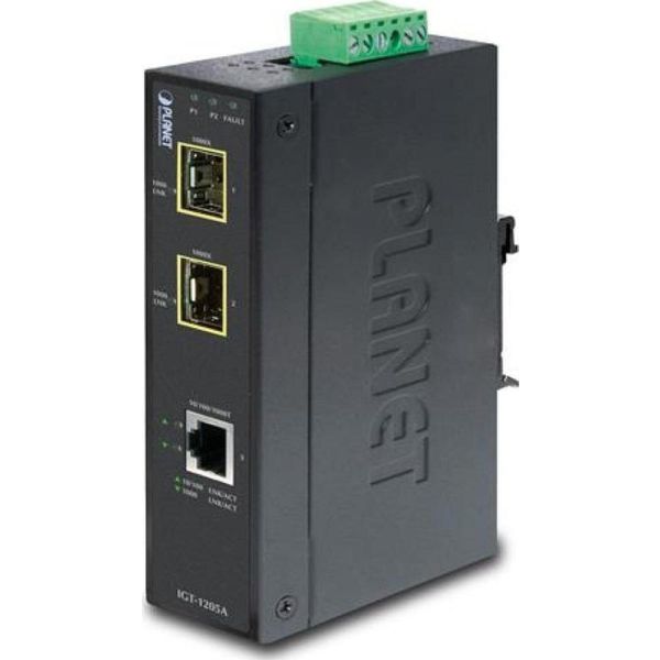 Planet PL-IGT-1205At 10/100/1000T 2 Port 1000Basesx/Lx/Bx Media Converter