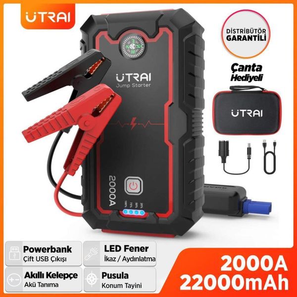Utraı Jstar One 22000 mah 2000A Jump Starter Taşınabilir Akü Takviye Cihazı