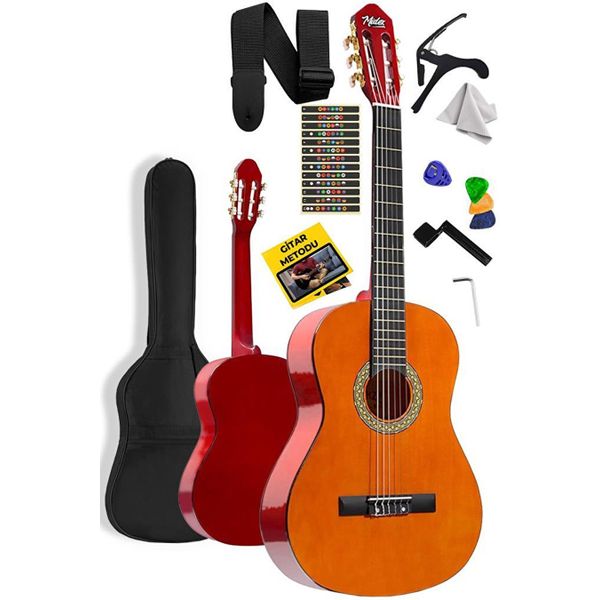 Midex CG-270M Doğal Renk 4 4 Yetişkin Boy Sap Ayarlı Full Klasik Gitar