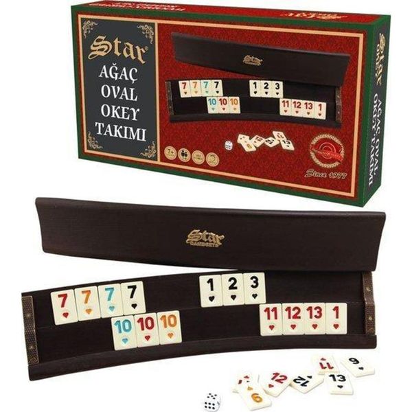 Star 8694051010839 1010839 Ağaç Oval Okey Takımı