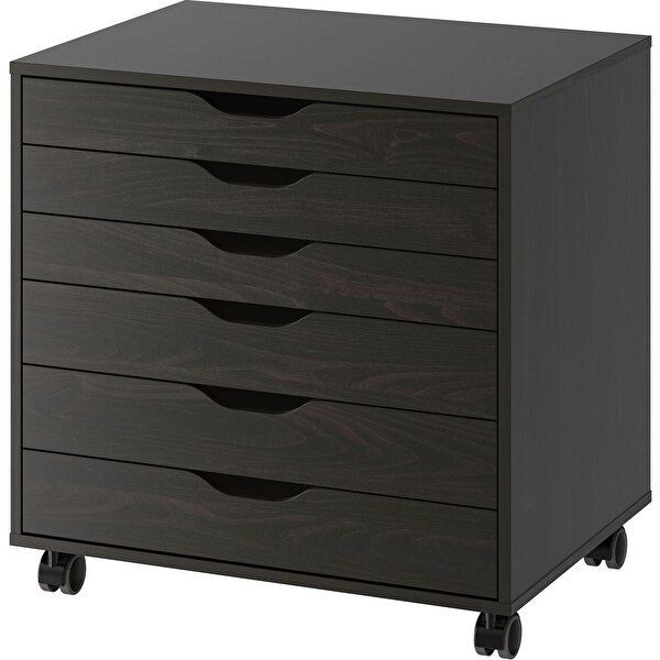 IKEA Keson Çalışma Dolabı 67x66 cm Venge Renk Tekerlekli Ofis Dolabı