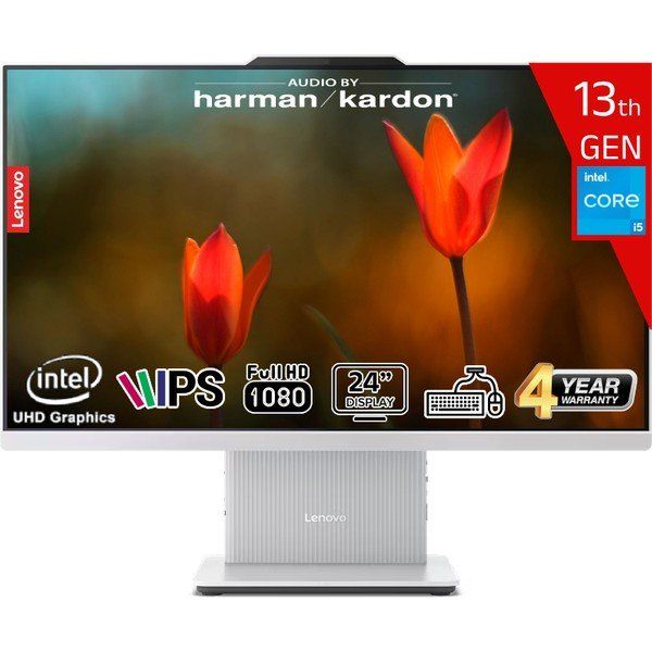 Lenovo IdeaCentre AIO 24IRH9 F0HN0055TR Intel Core i5-13420H 8 GB 256 GB SSD Intel UHD Graphics FreeDOS 23.8 inç FHD IPS Beyaz All In One Bilgisayar