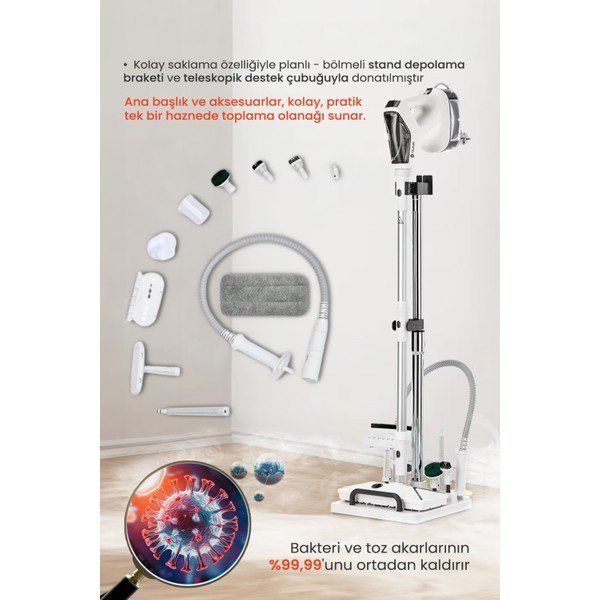 Youban Çok Fonksiyonlu Standlı Buharlı Temizlik Makinesi Kf1804