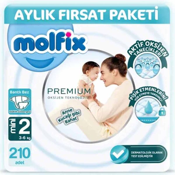 Molfix Premium No:2 Mini 210 Adet Bebek Bezi