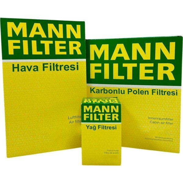 Mann Filter Toyota Verso 2.0 D4D Dizel 2010-2013 Hava Yağ Karbonlu Polen Filtre Bakım Seti