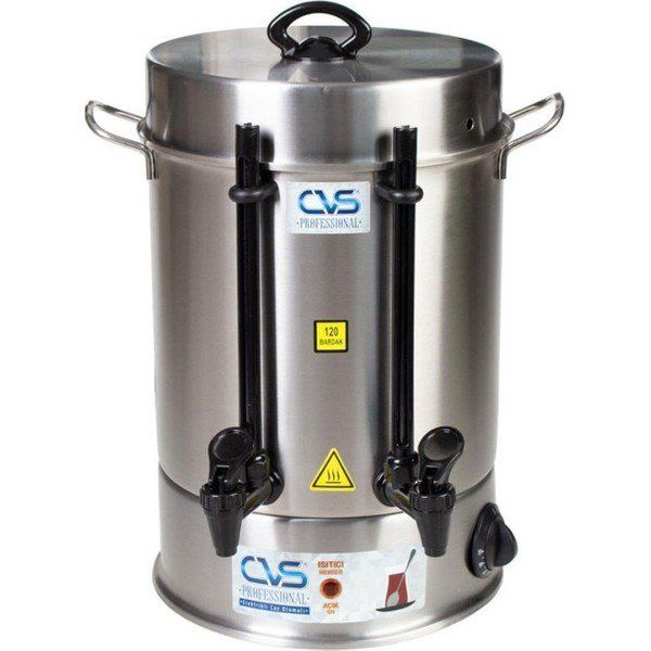 CVS DN91108 120 Bardak Elektrikli Termostatlı 12 lt Beyaz Paslanmaz Çelik Semaver Çay Otomatı Makinesi