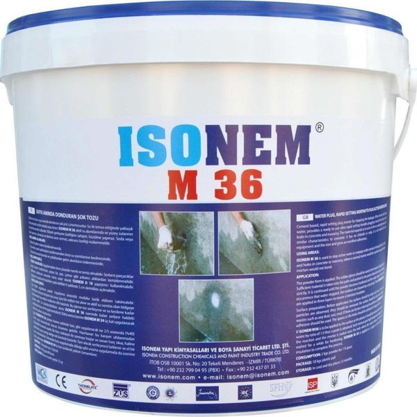Isonem M36 18 kg Şok Su Durdurma Tozu