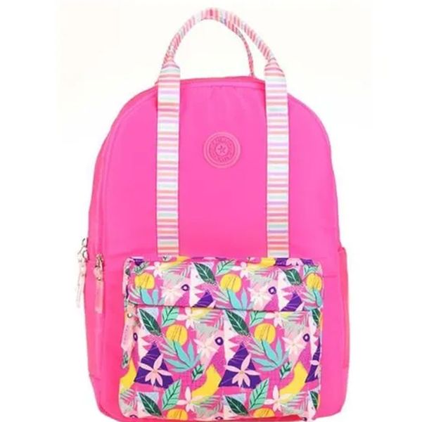 Kaukko K1762 Pembe Double Stripe Sırt Çantası