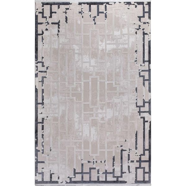 Kreasyon Halı 7560 Modern Elkenz Antrasit 200x290 cm Salon Halı