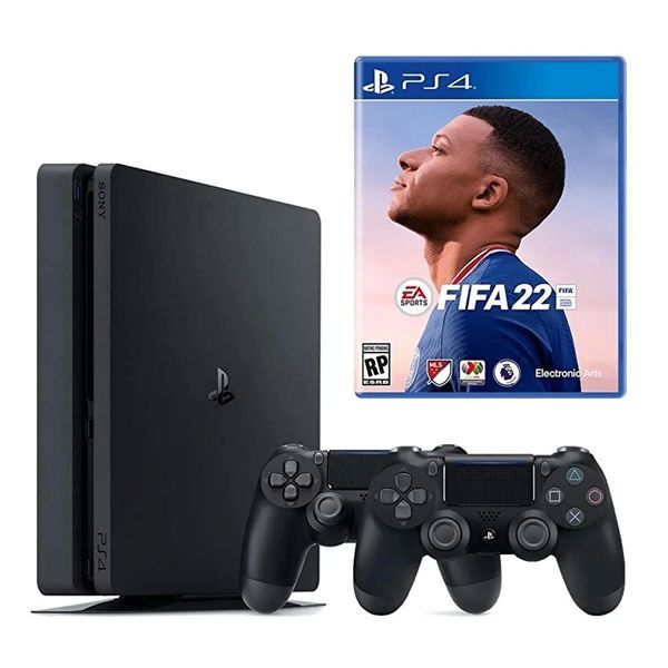 Sony Playstation 4 Slim 1 TB Oyun Konsolu + 2. Playstation Kol + Fifa 2022 PS4 Oyun