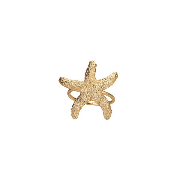 Porland Deniz Yıldızı 4.5 cm Gold Yüzük Peçetelik