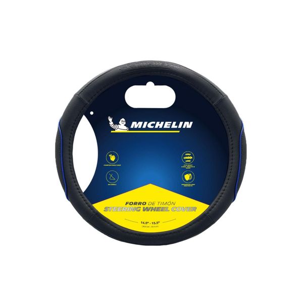 Michelin MC1003NAZ Premium Suni Deri Mavi Direksiyon Kılıfı