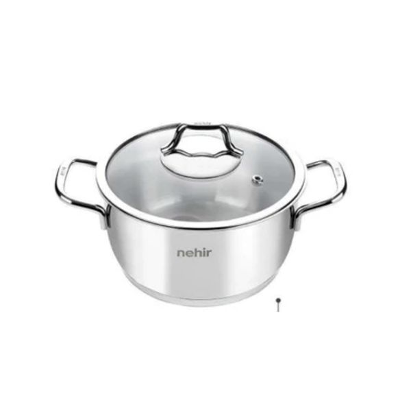 Nehir Silver Klasik 6 Parça Çelik Derin Tencere Seti