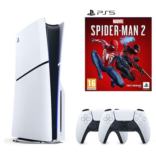 Sony Playstation 5+2. Kol+ Dualsense Spider Man 2 Limited Edition Controller