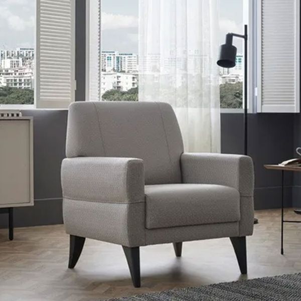 Enza Home Astera 13108 Açık Gri Keten Dokulu Berjer