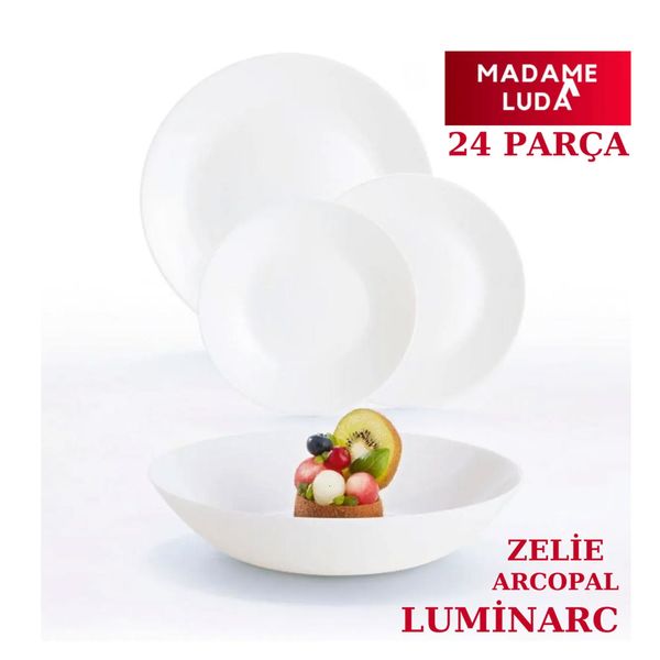 Luminarc Arcopal Zelie Beyaz 24 Parça Yemek Takımı
