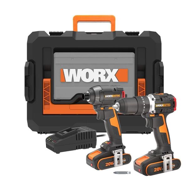 Worx WX925 2x2 Ah Akülü Darbeli Matkap + WX265 Darbeli Tornavida Kombo Seti
