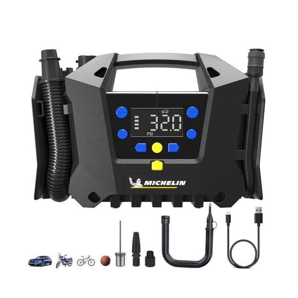 Michelin MC34259 11.1 Volt 2.5AH 120PSI Şarjlı Yatak Şişirme Pompası