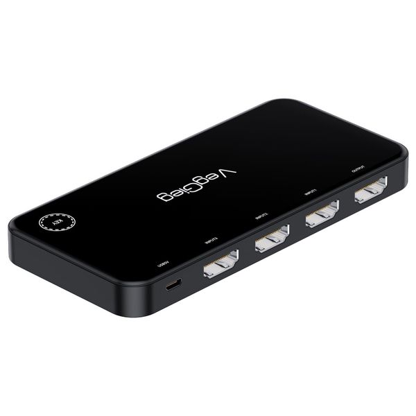 Veggieg 4K HDMI 3 Giriş 1 Çıkış Kumandalı Siyah Görüntü Seçici Switch