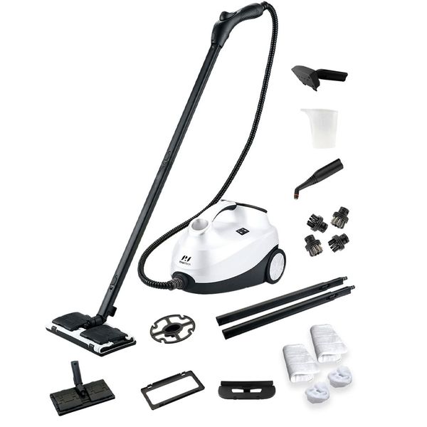 PiranTech CB-107C Beyaz Çok Fonksiyonlu Buharlı Temizlik Makinesi