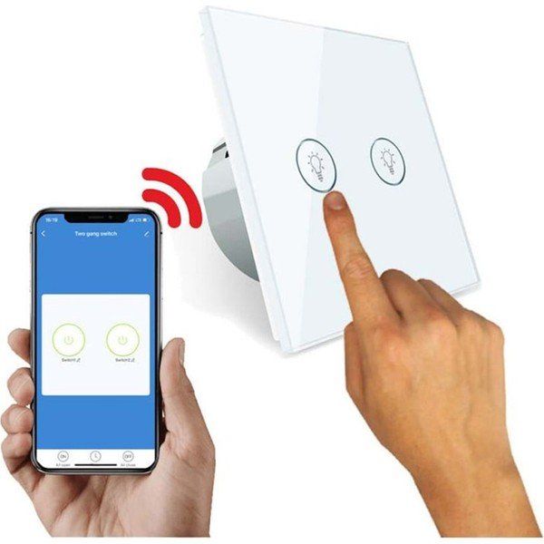 Alpsmart AS-872 EU Çiftli Dokunmatik Akıllı Wi-Fi Anahtar