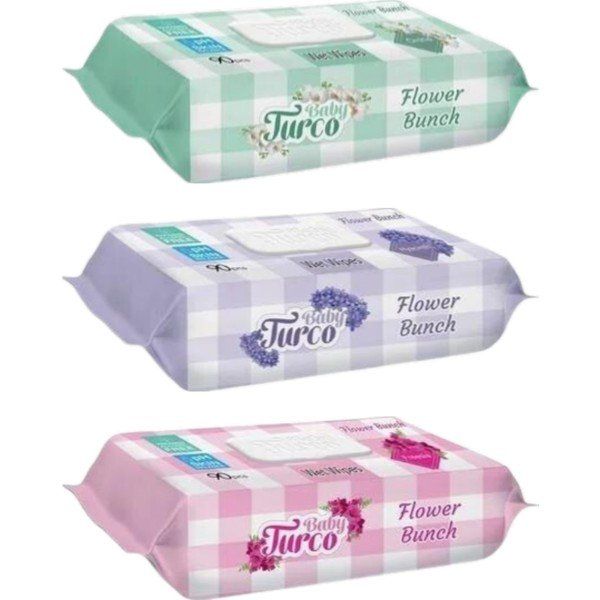 Baby Turco 90'lı Çiçek Demeti Islak Mendil