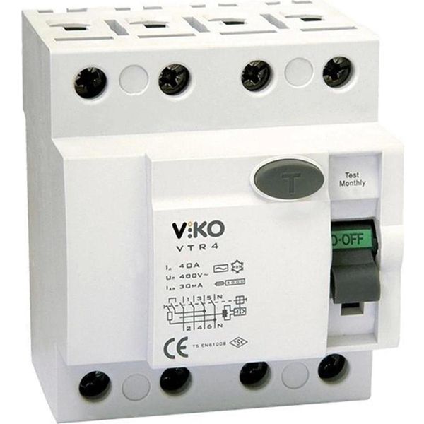 Viko 3x80 30 mA Kaçak Akım Koruma Rölesi